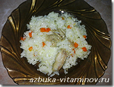 Рис с курицей и овощами
